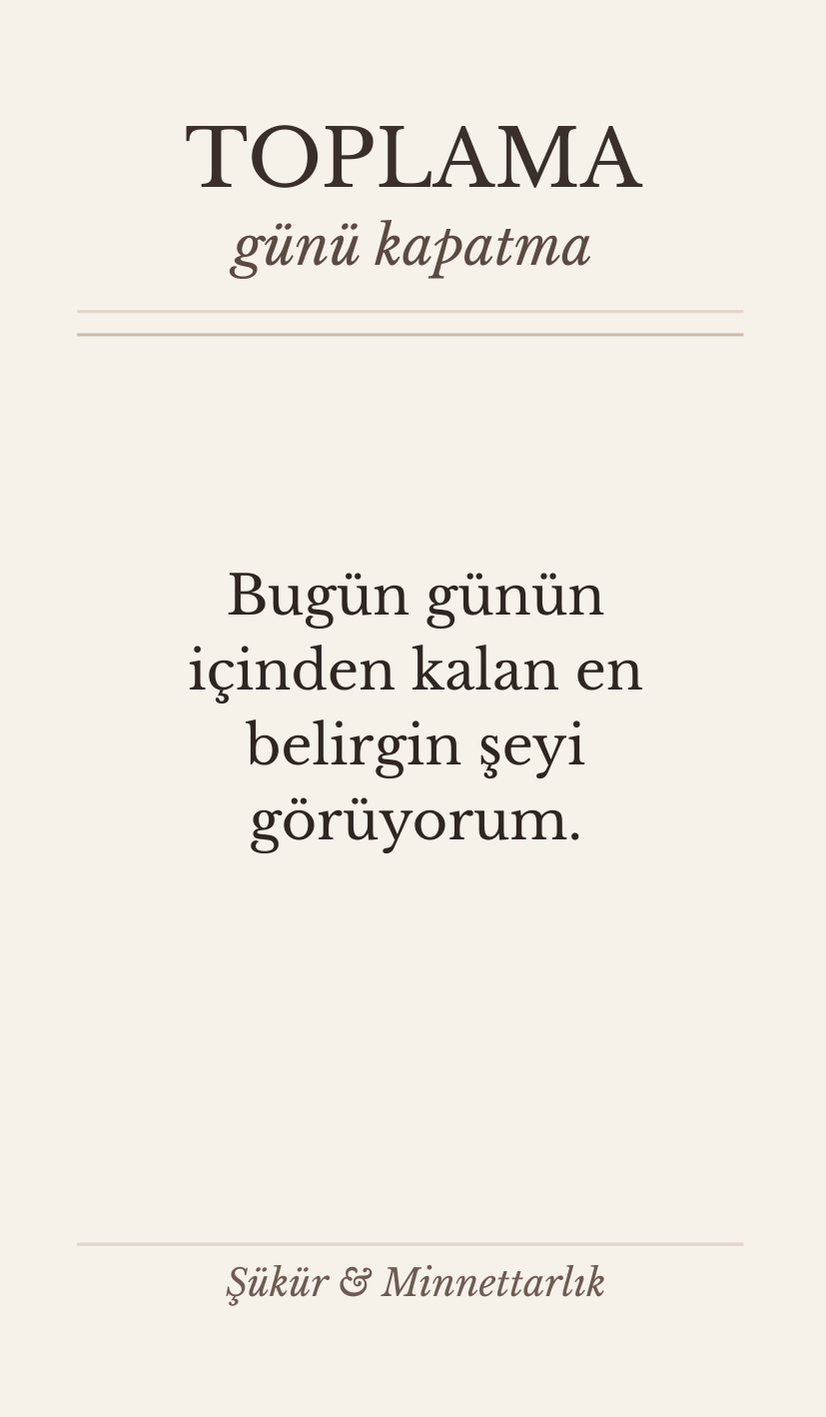 toplama - günü kapatma